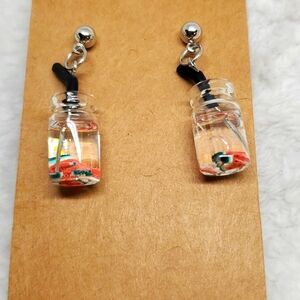 7/$10 Fruit Jar Earrings, New